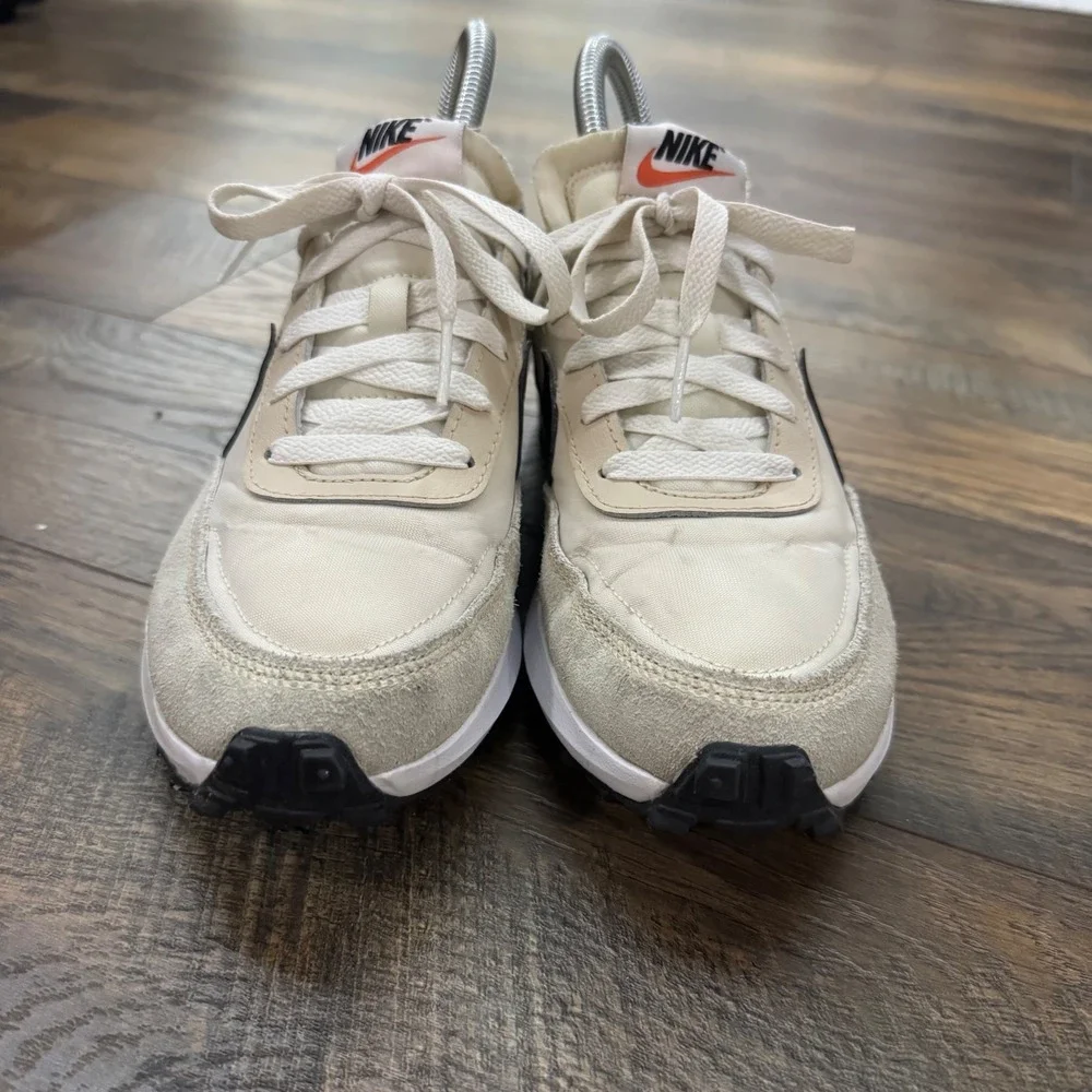 Nike Waffle Debut Sail Ivory Black Womens 5.5 Running Shoes Athletic Sneaker